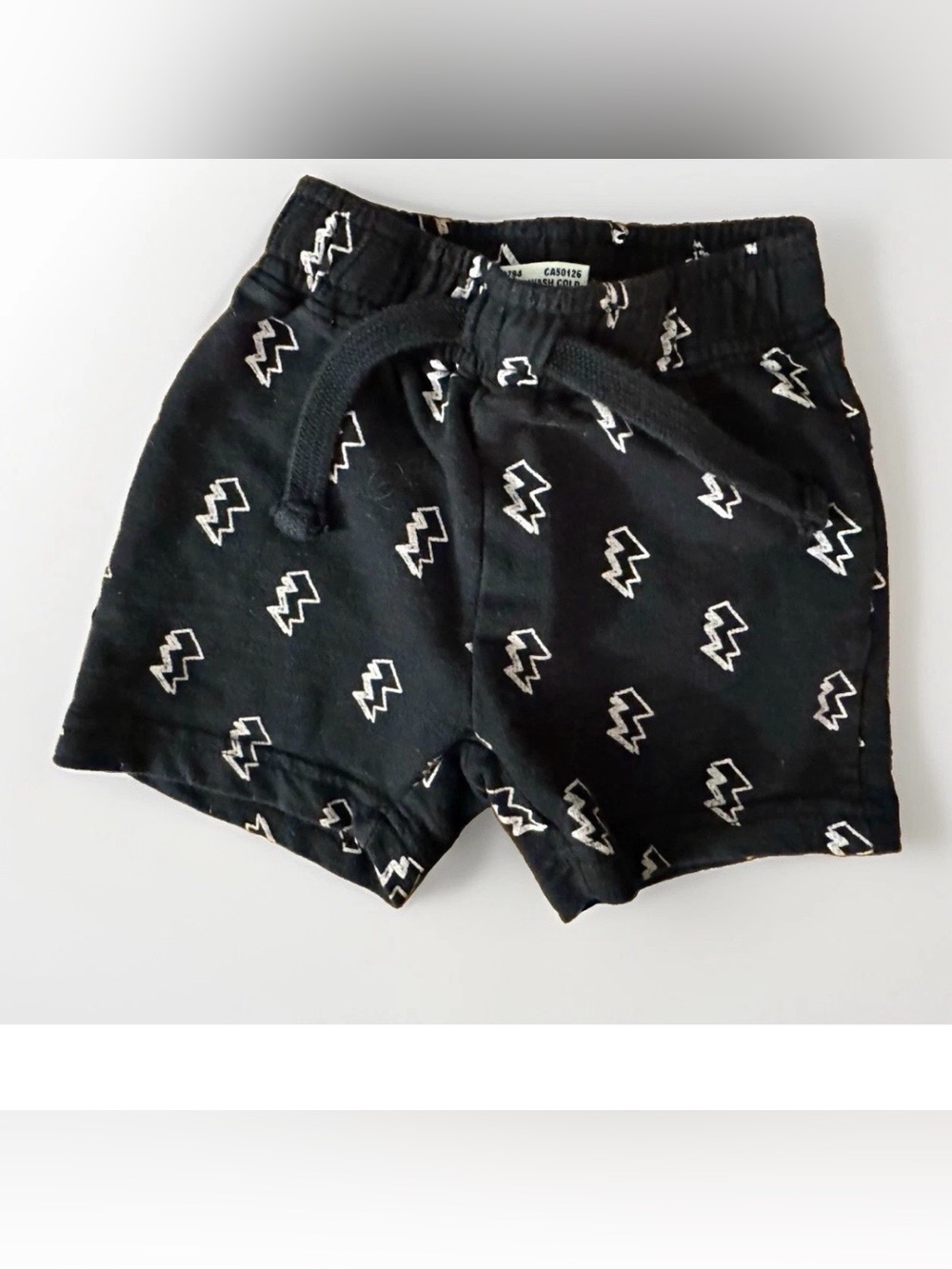 Mish Mish Black Lightning Bolt Shorts 12M
